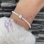 bracelet en perles blanches