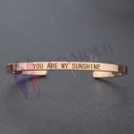 Bracelet jonc avec message gravé