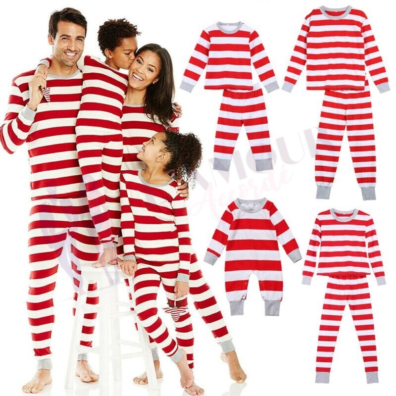 Pyjama Rayure Homme Femme – Image 2