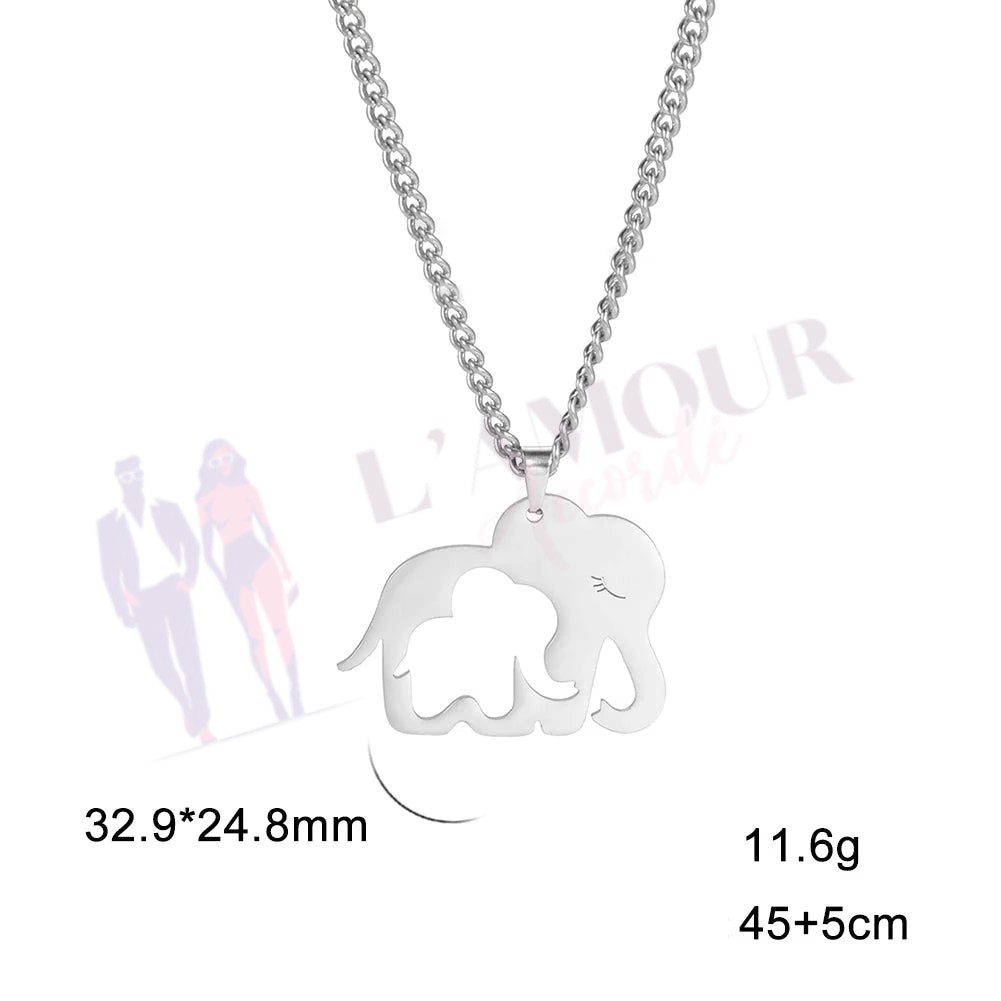 Pendentif Eléphant Bébé Maman – Image 3