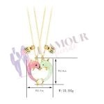 Collier Dauphin Coeur pour 2