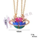Collier Saturne Multicolore