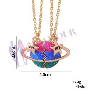 Collier Saturne Multicolore