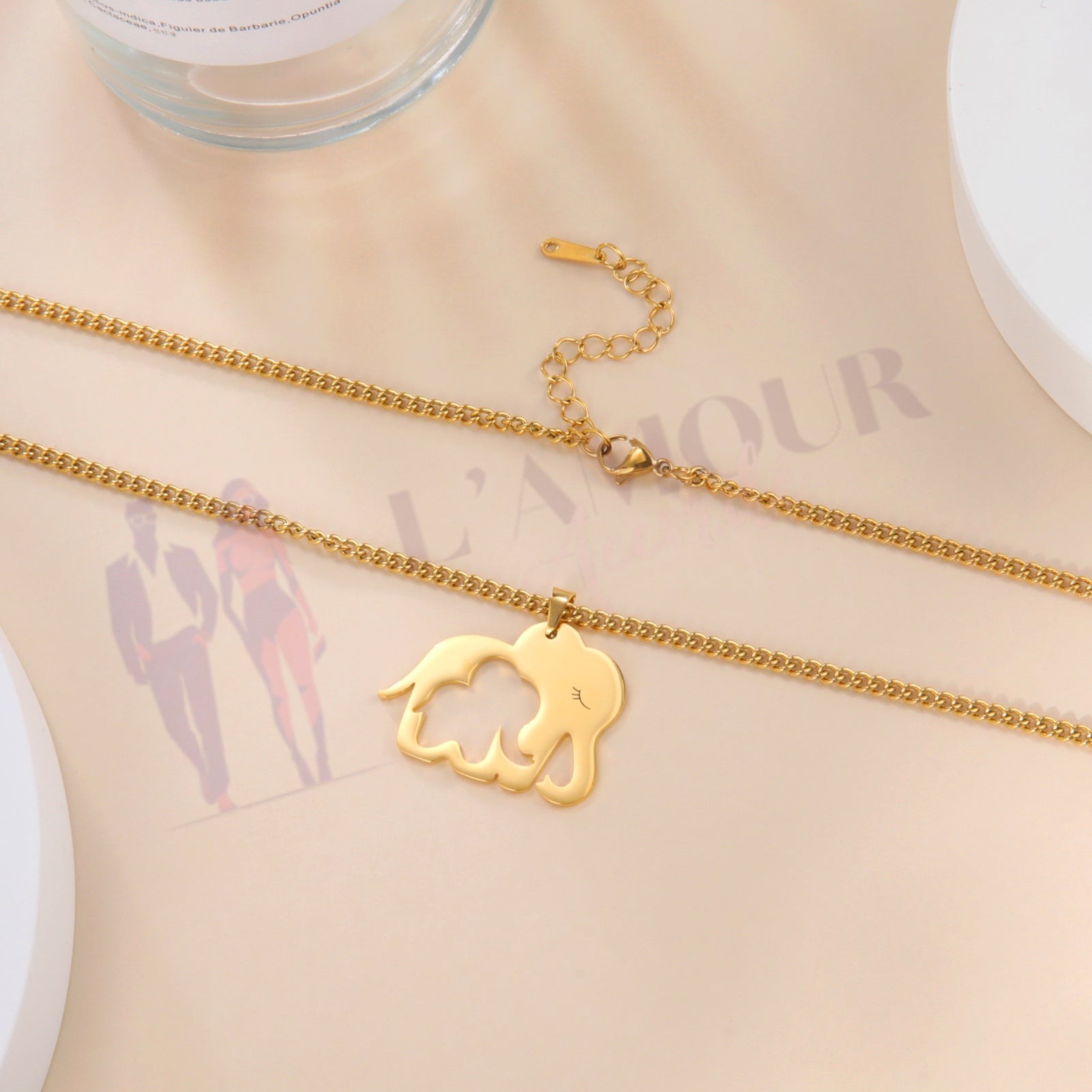 Pendentif Eléphant Bébé Maman – Image 9