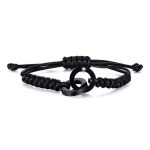 Bracelet Cordon Anneaux Entrelacés