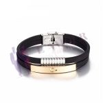 Bracelet Couple Cuir Noir