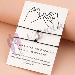 Bracelet fin cordon pour deux
