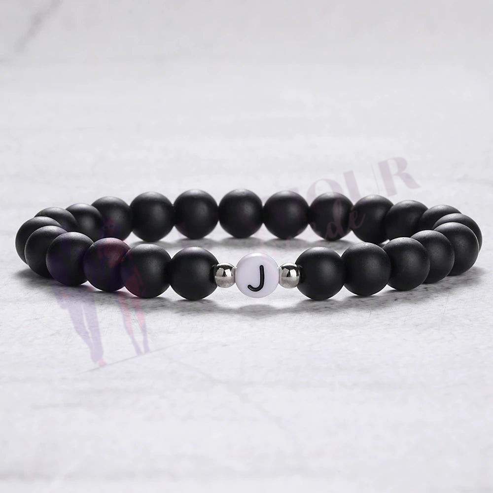 bracelet-perle-initiale-138984 Bracelet lettre homme