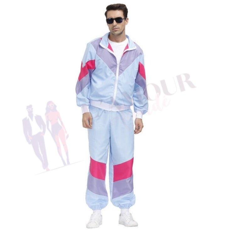 déguisement disco bleu homme