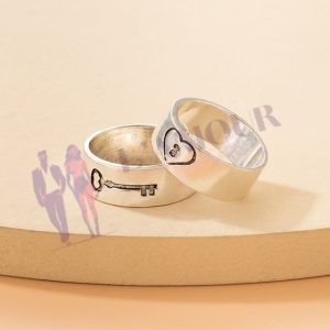 bague clé et coeur