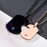 pendentif couple acier