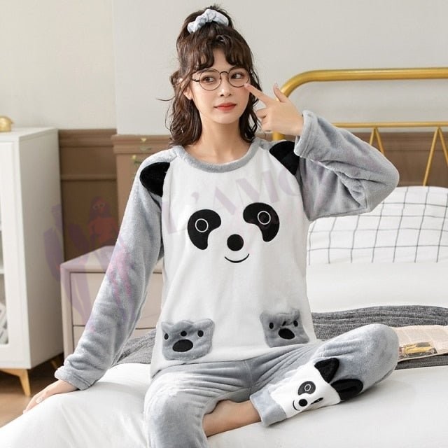 pyjama gris clair femme