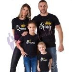T-shirt famille king queen prince
